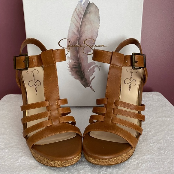 Jessica Simpson leather upper Wedge size 10M in great condition! - Picture 3 of 6